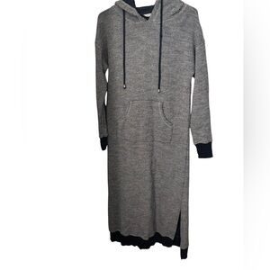 Soft Surroundings Gray Maxi Hooded Sweater Dress. Size XS